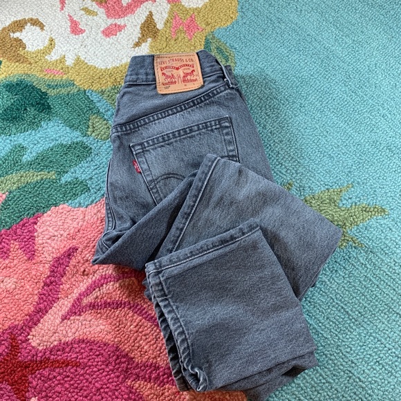 Levi's Denim - Levi’s 501 Vintage Washed Black Mid Rise Jeans
